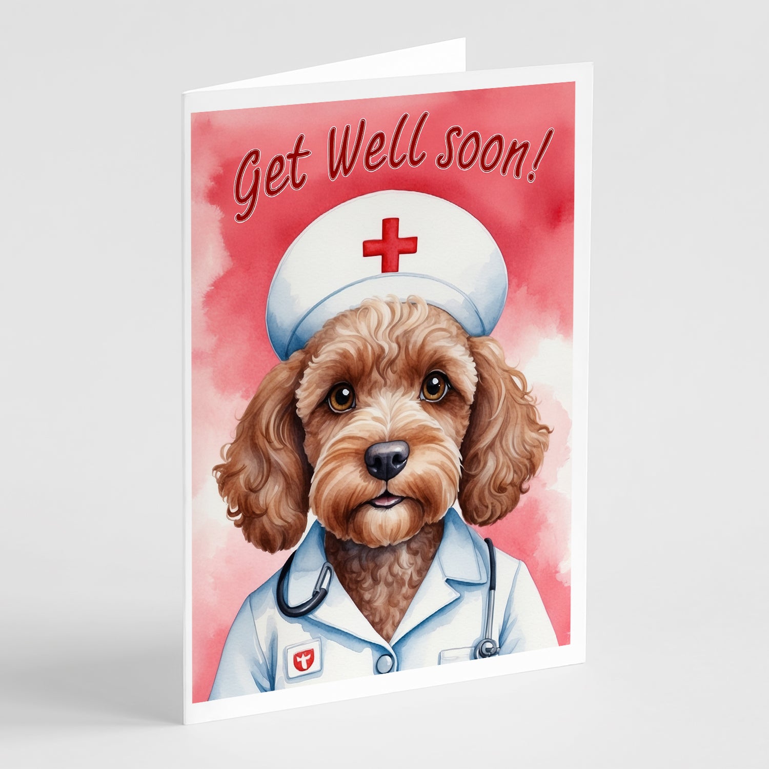 Buy this Cockapoo Get Well Soon Greeting Cards Pack of 8