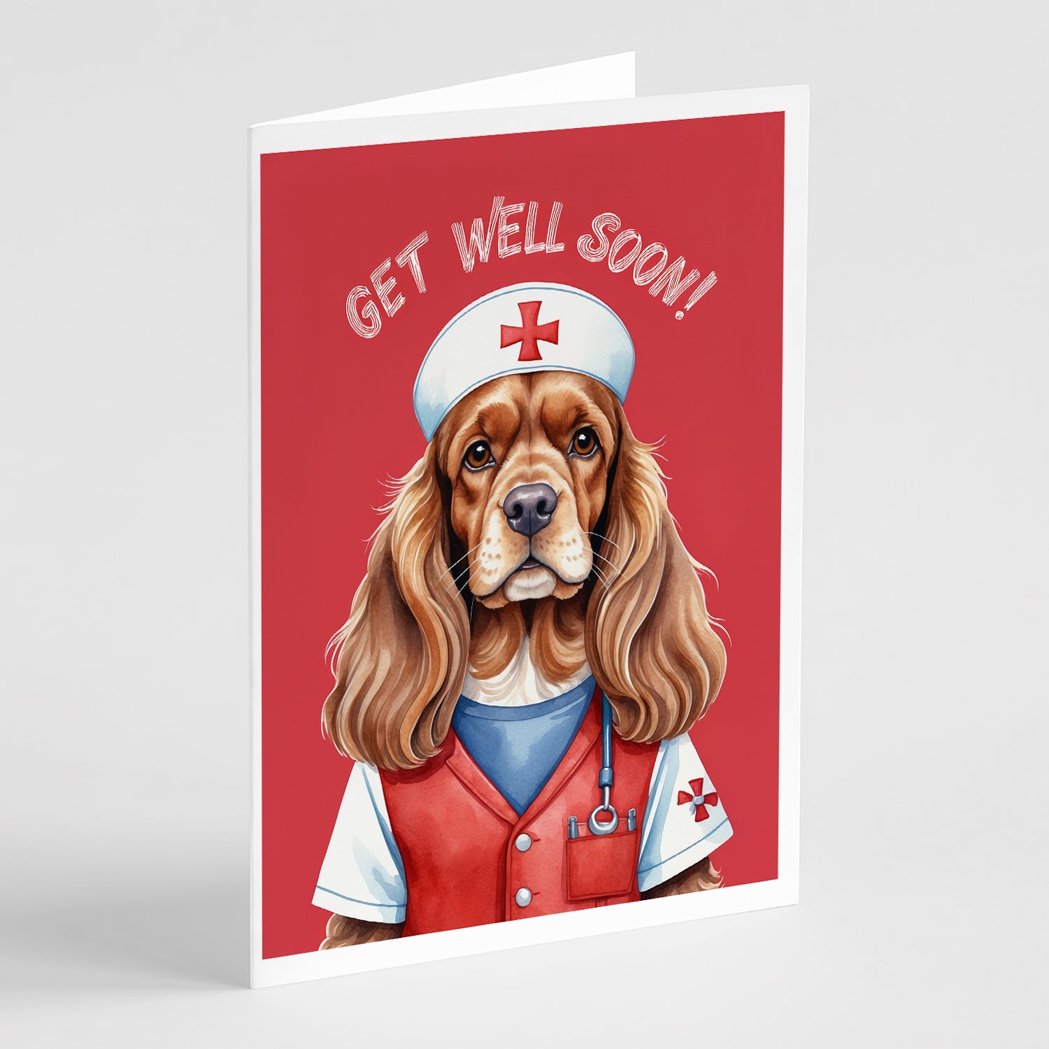 Buy this Cocker Spaniel Get Well Soon Greeting Cards Pack of 8