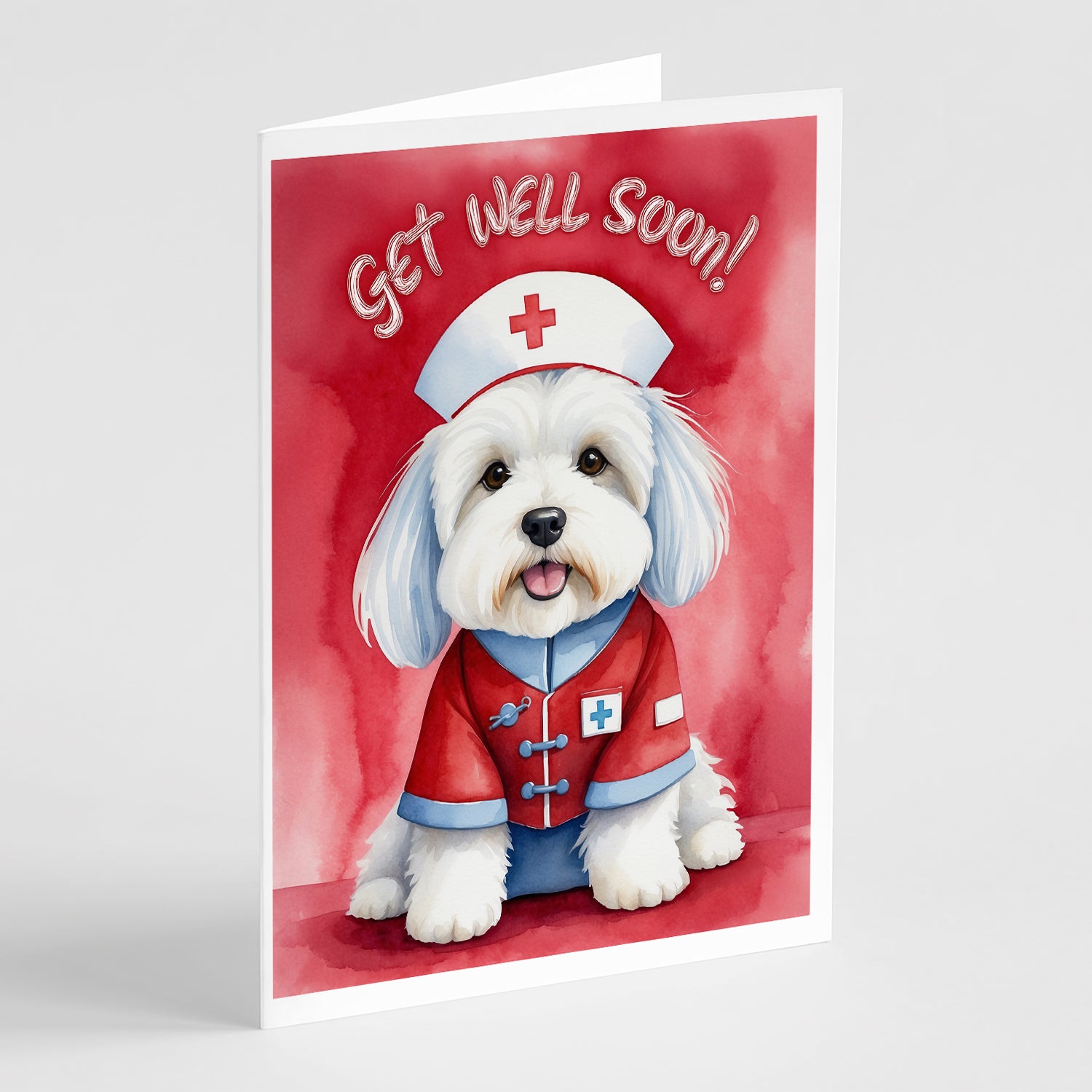 Buy this Coton De Tulear Get Well Soon Greeting Cards Pack of 8