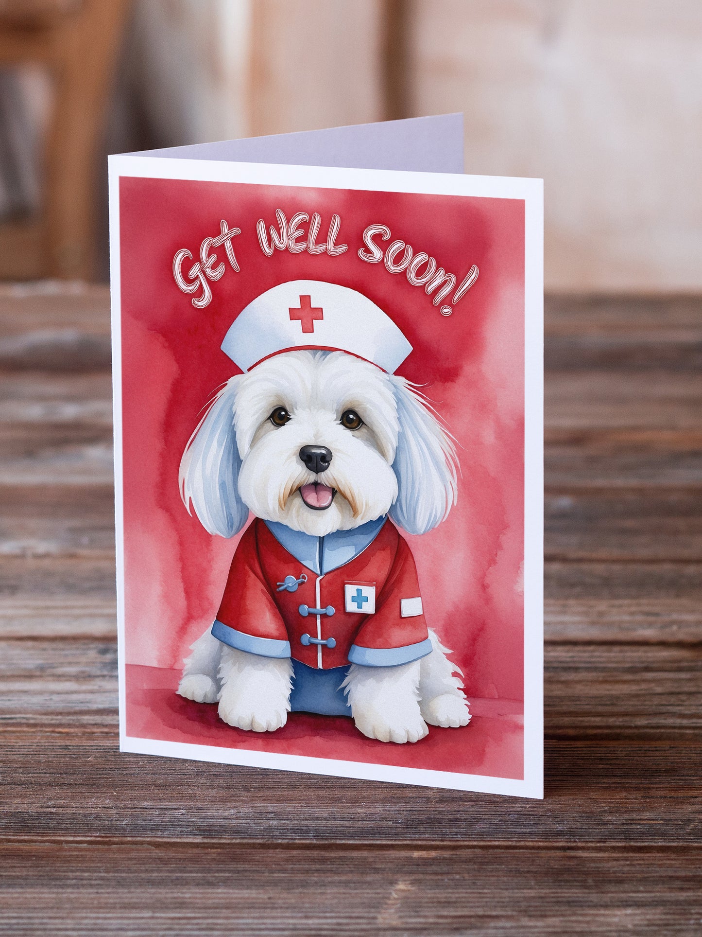 Coton De Tulear Get Well Soon Greeting Cards Pack of 8
