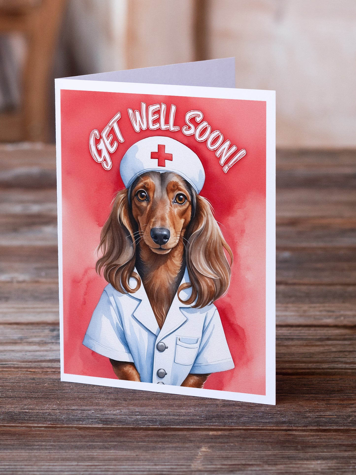 Dachshund Get Well Soon Greeting Cards Pack of 8