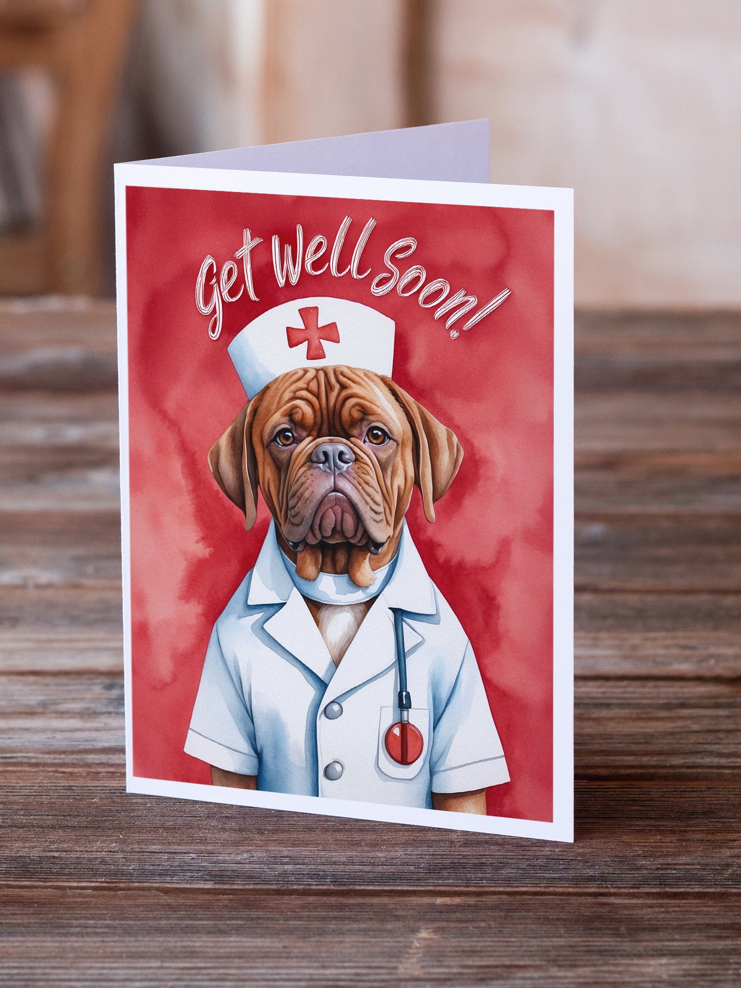 Dogue De Bordeaux Get Well Soon Greeting Cards Pack of 8