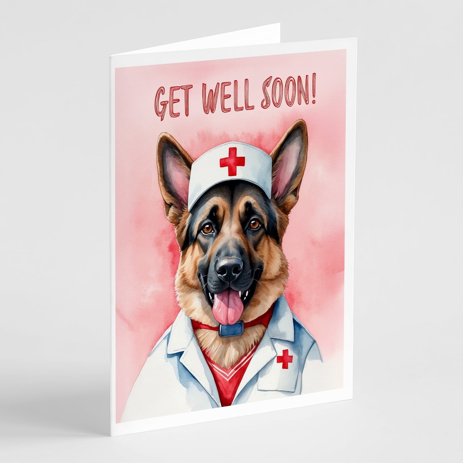 Buy this German Shepherd Get Well Soon Greeting Cards Pack of 8