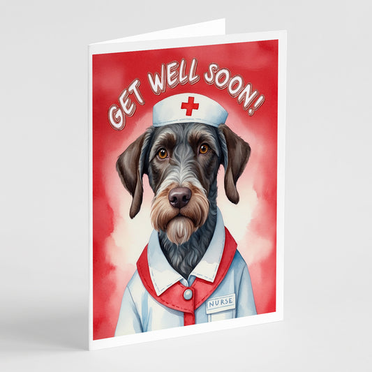 Buy this German Wirehaired Pointer Get Well Soon Greeting Cards Pack of 8