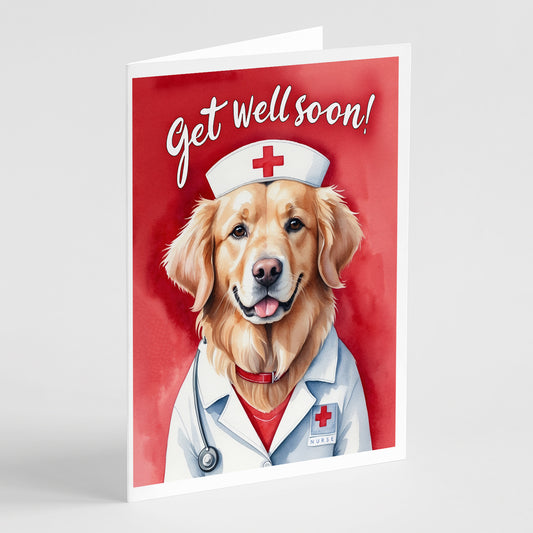 Buy this Golden Retriever Get Well Soon Greeting Cards Pack of 8