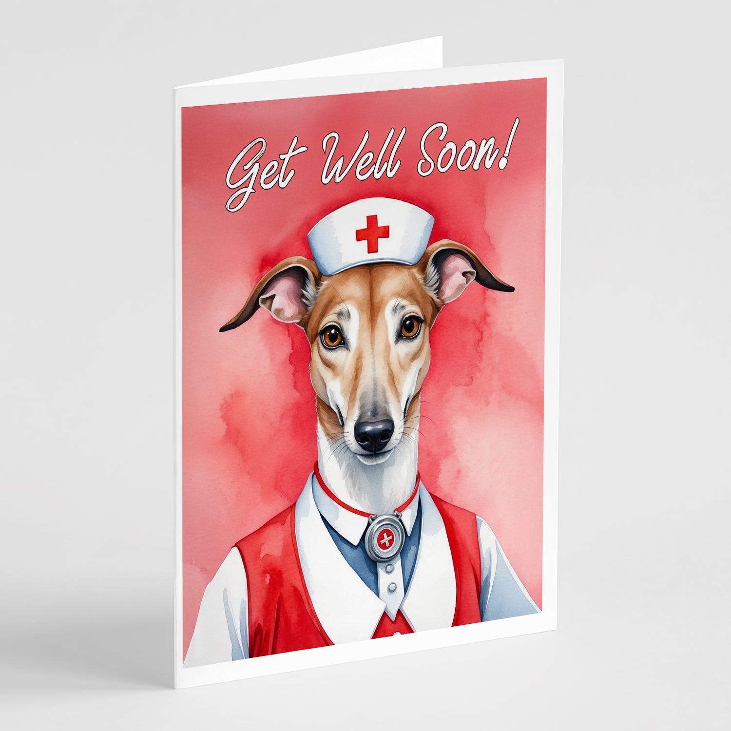 Buy this Greyhound Get Well Soon Greeting Cards Pack of 8