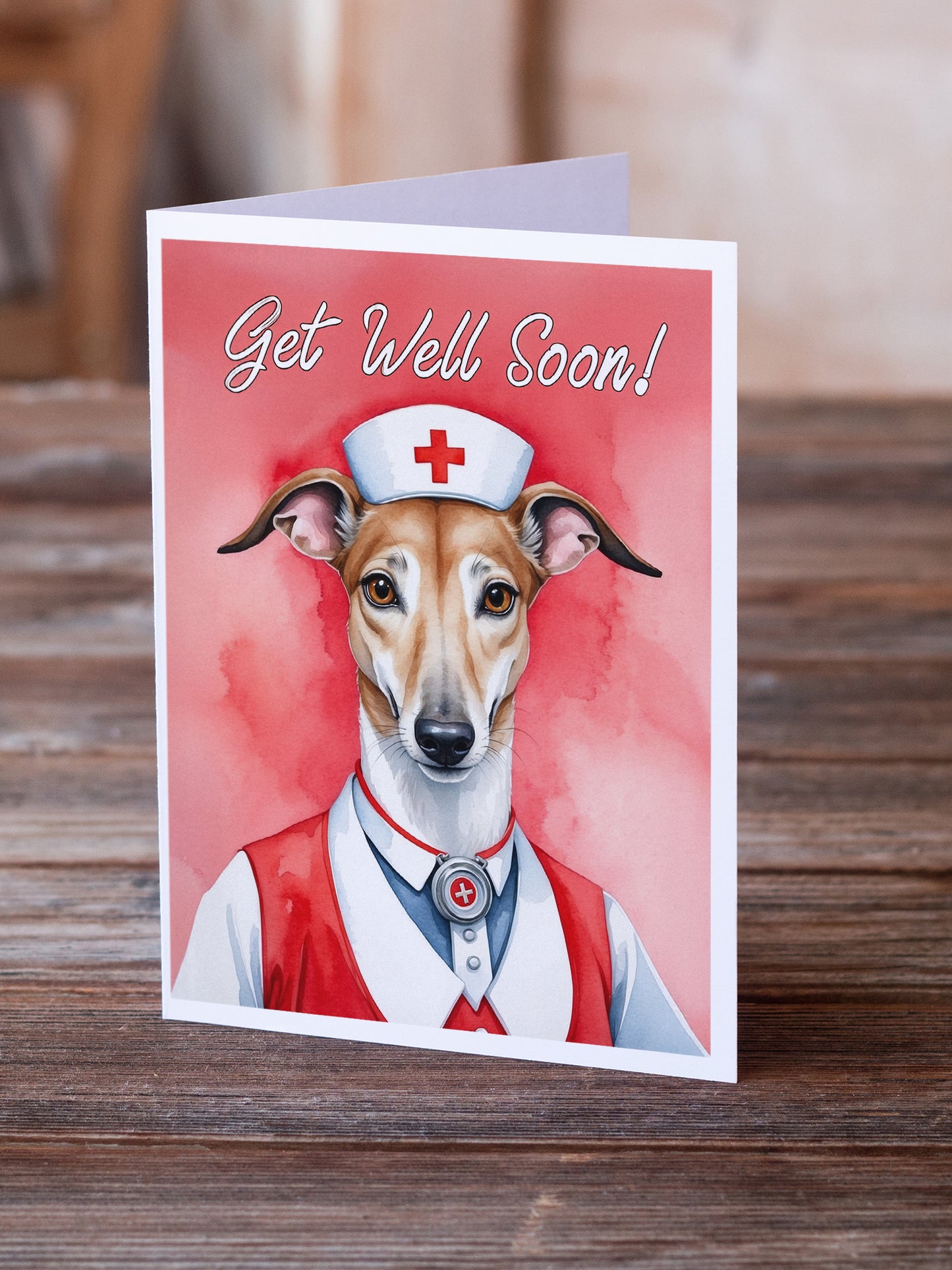 Greyhound Get Well Soon Greeting Cards Pack of 8