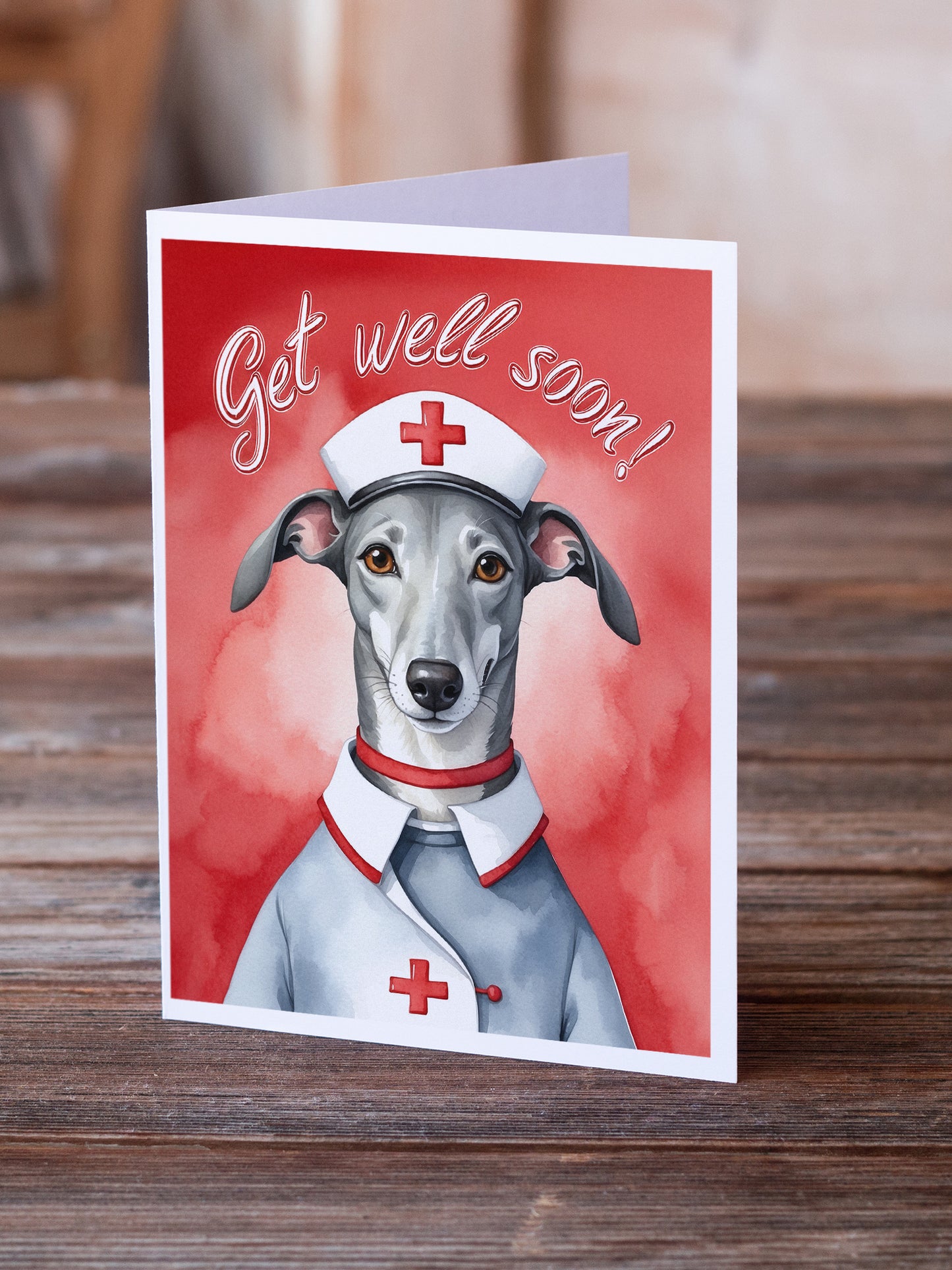 Greyhound Get Well Soon Greeting Cards Pack of 8