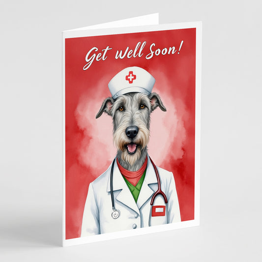 Buy this Irish Wolfhound Get Well Soon Greeting Cards Pack of 8