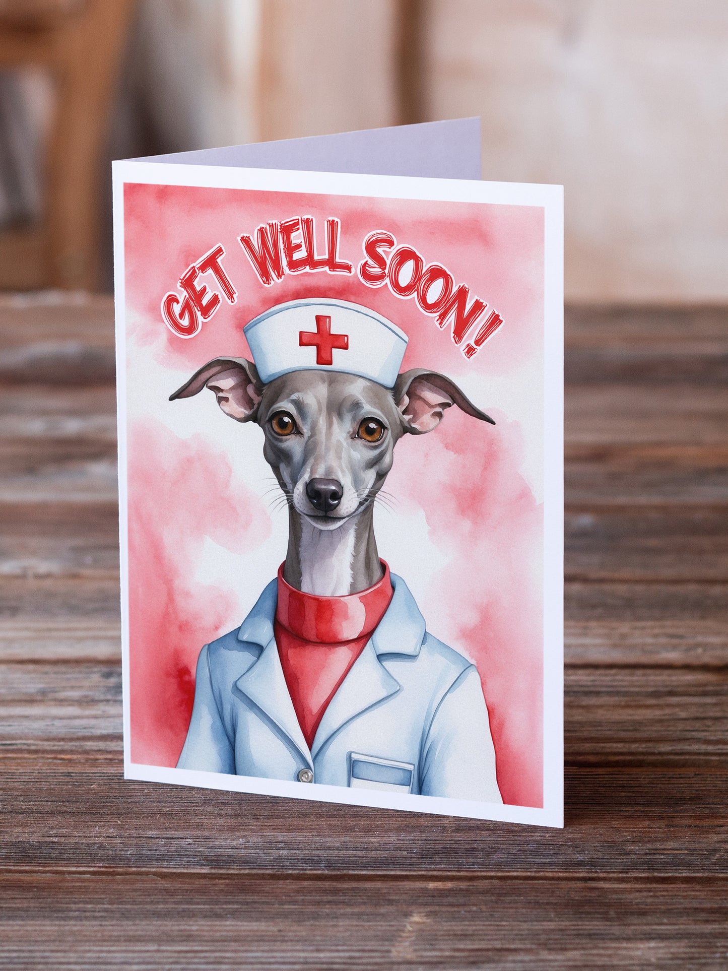 Italian Greyhound Get Well Soon Greeting Cards Pack of 8