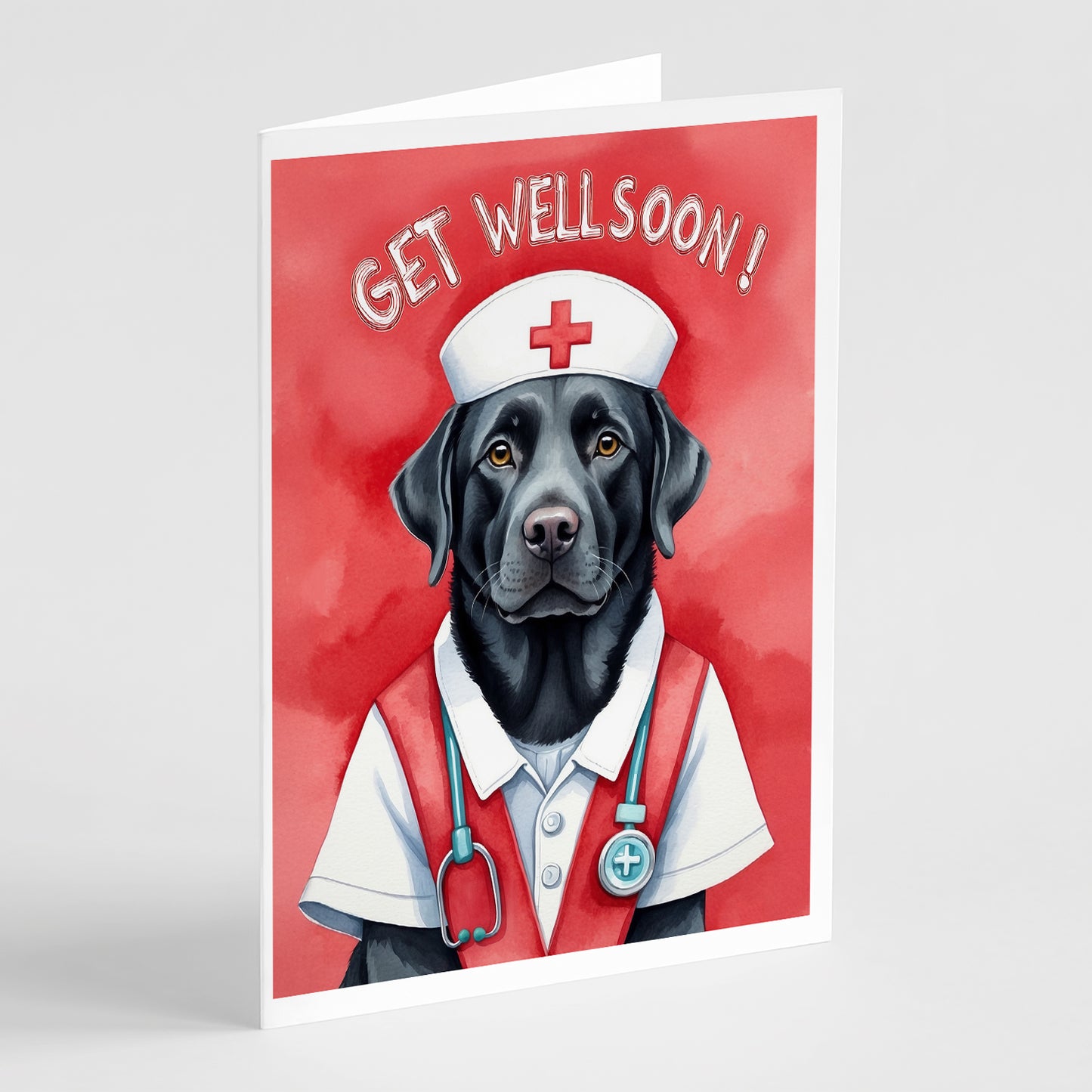 Buy this Black Labrador Retriever Get Well Soon Greeting Cards Pack of 8