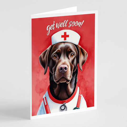 Buy this Chocolate Labrador Retriever Get Well Soon Greeting Cards Pack of 8