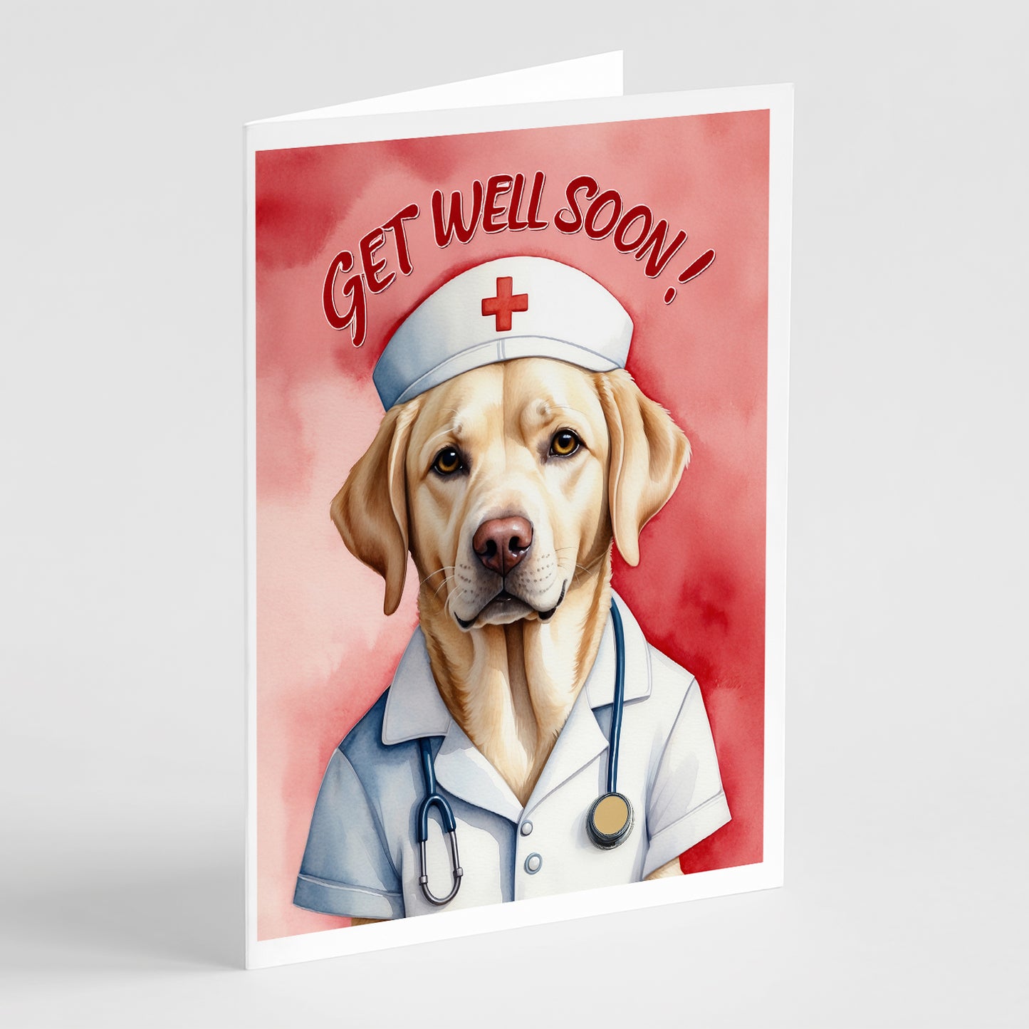 Buy this Yellow Labrador Retriever Get Well Soon Greeting Cards Pack of 8