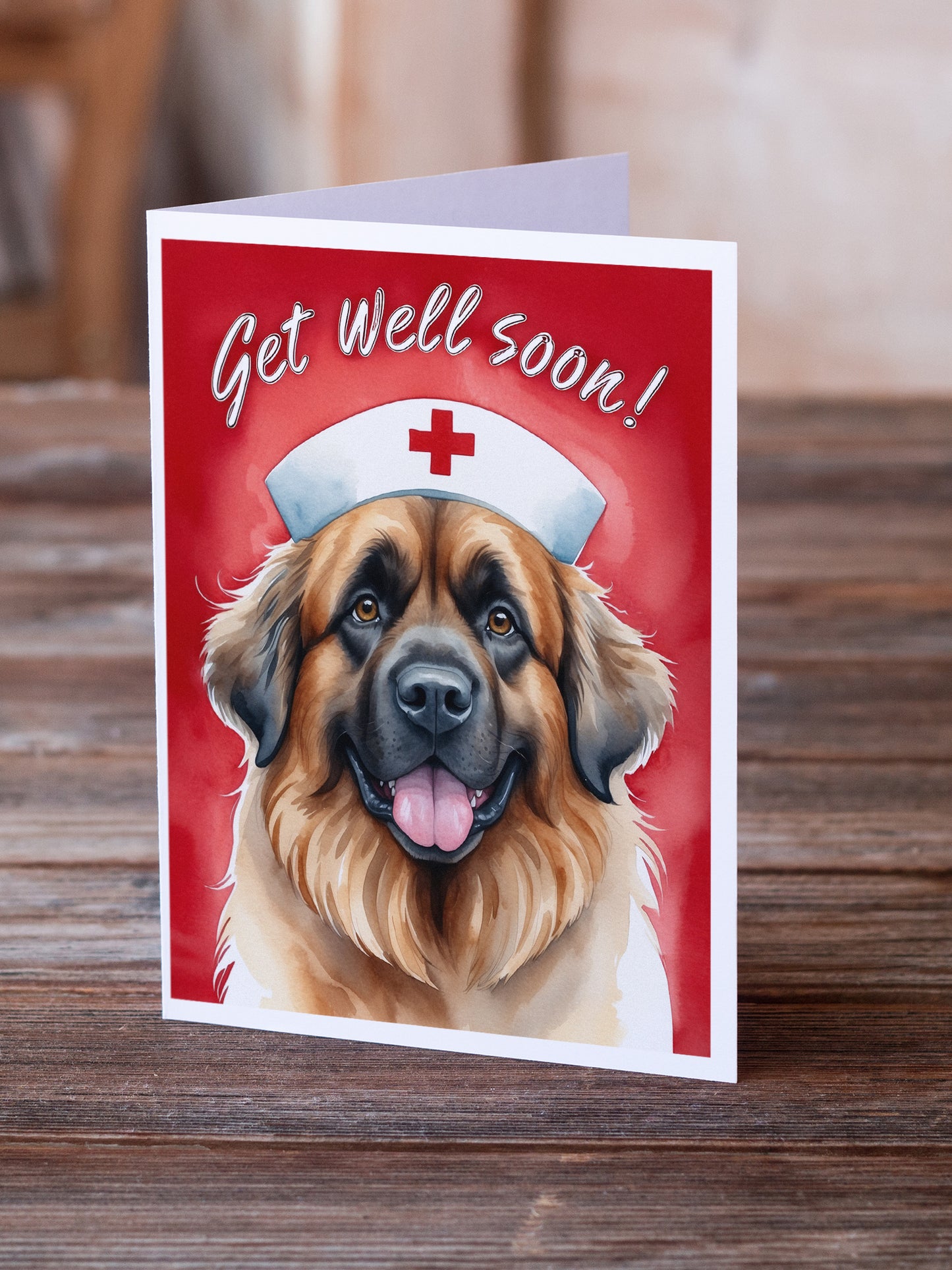 Leonberger Get Well Soon Greeting Cards Pack of 8