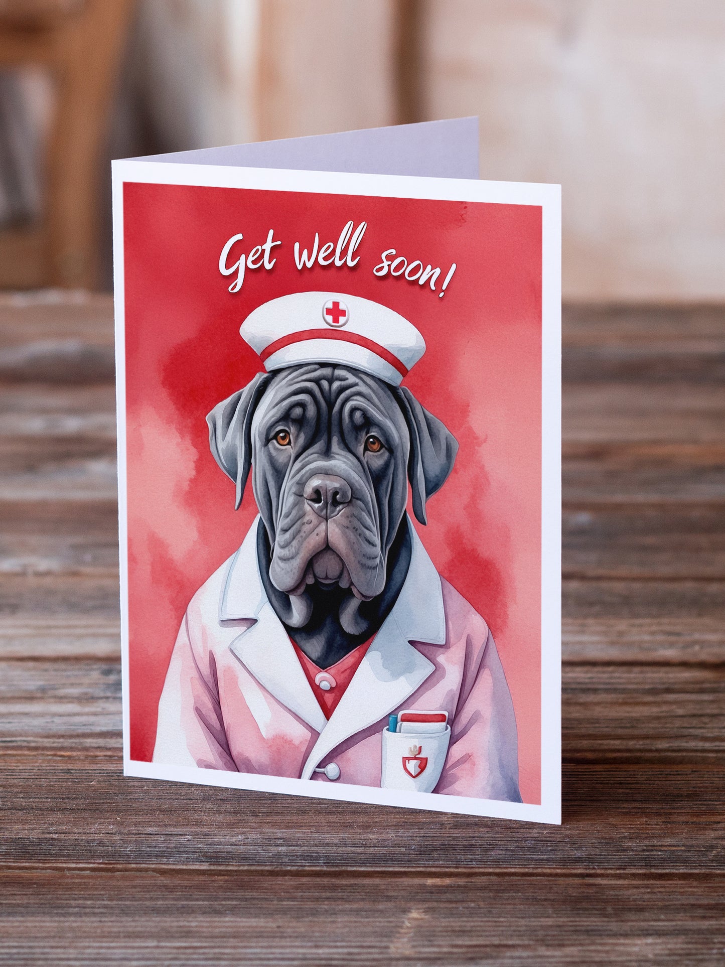 Neapolitan Mastiff Get Well Soon Greeting Cards Pack of 8