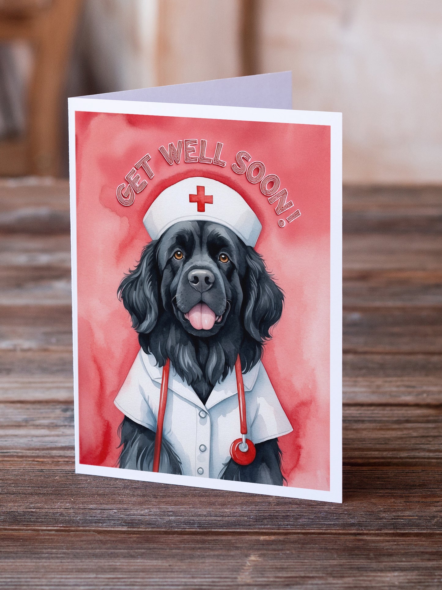 Newfoundland Get Well Soon Greeting Cards Pack of 8