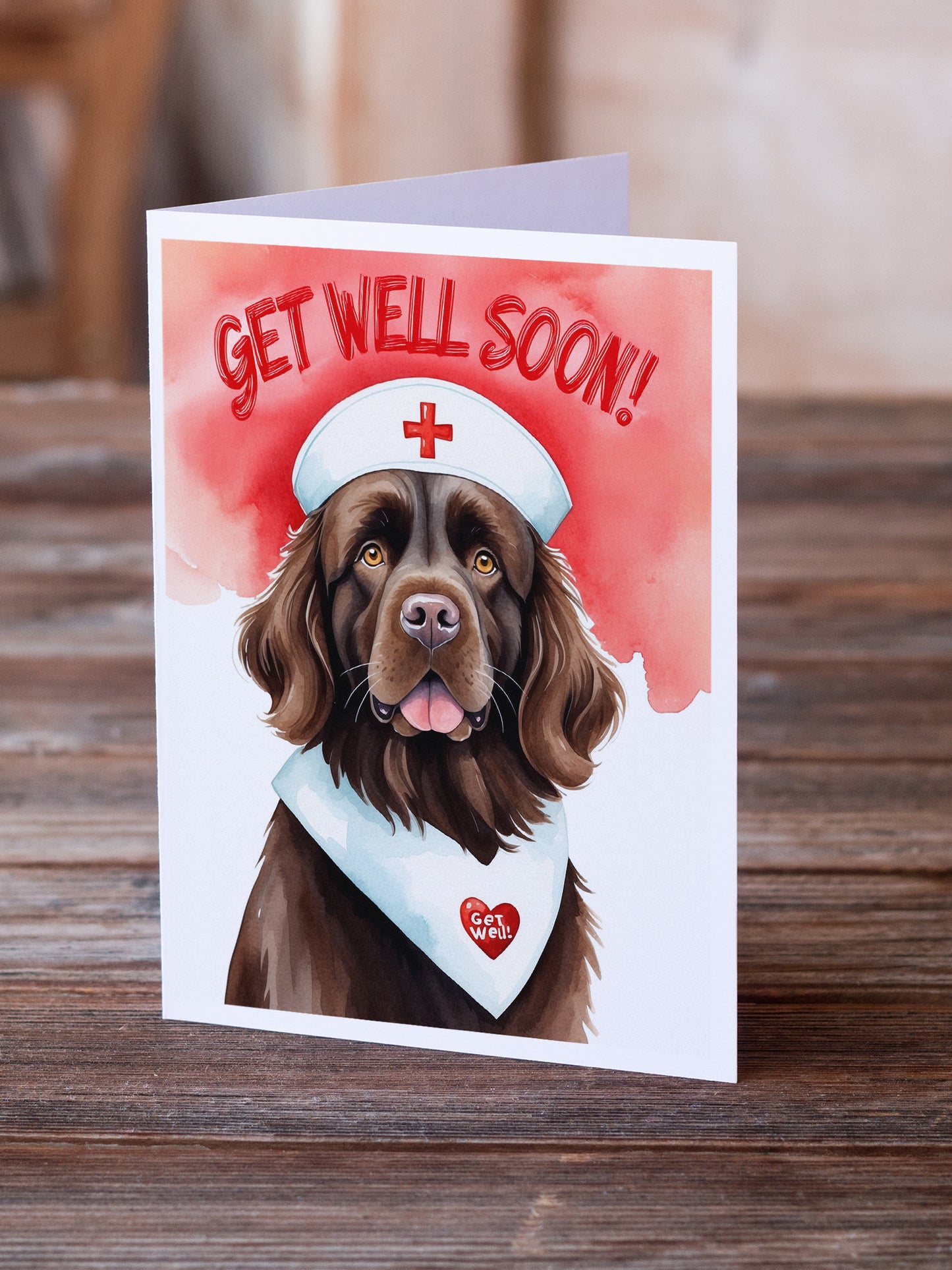 Newfoundland Get Well Soon Greeting Cards Pack of 8
