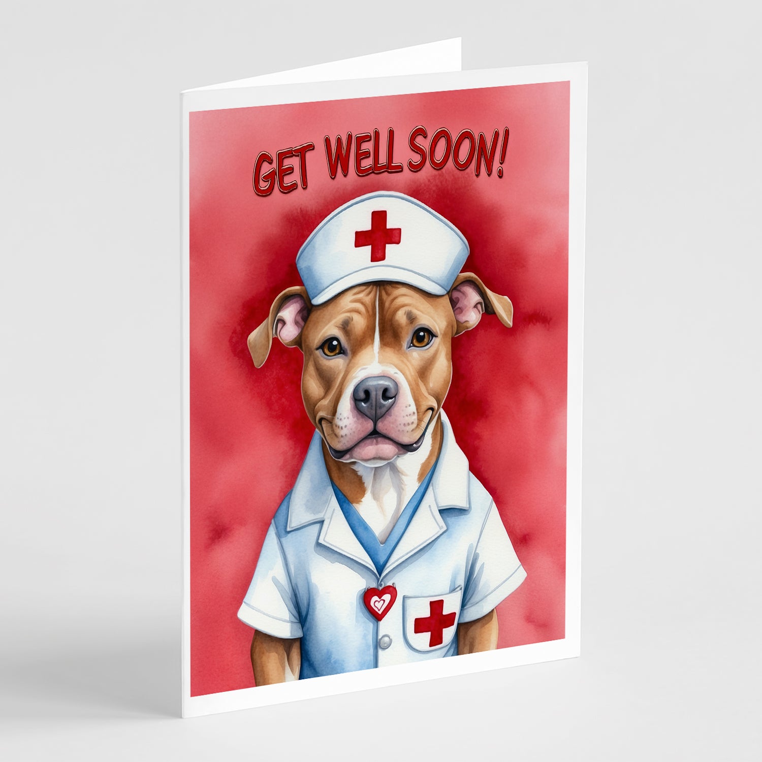 Buy this Pit Bull Terrier Get Well Soon Greeting Cards Pack of 8