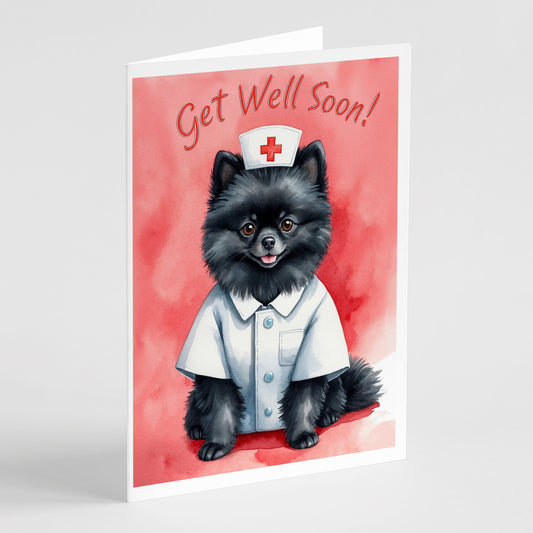 Buy this Pomeranian Get Well Soon Greeting Cards Pack of 8