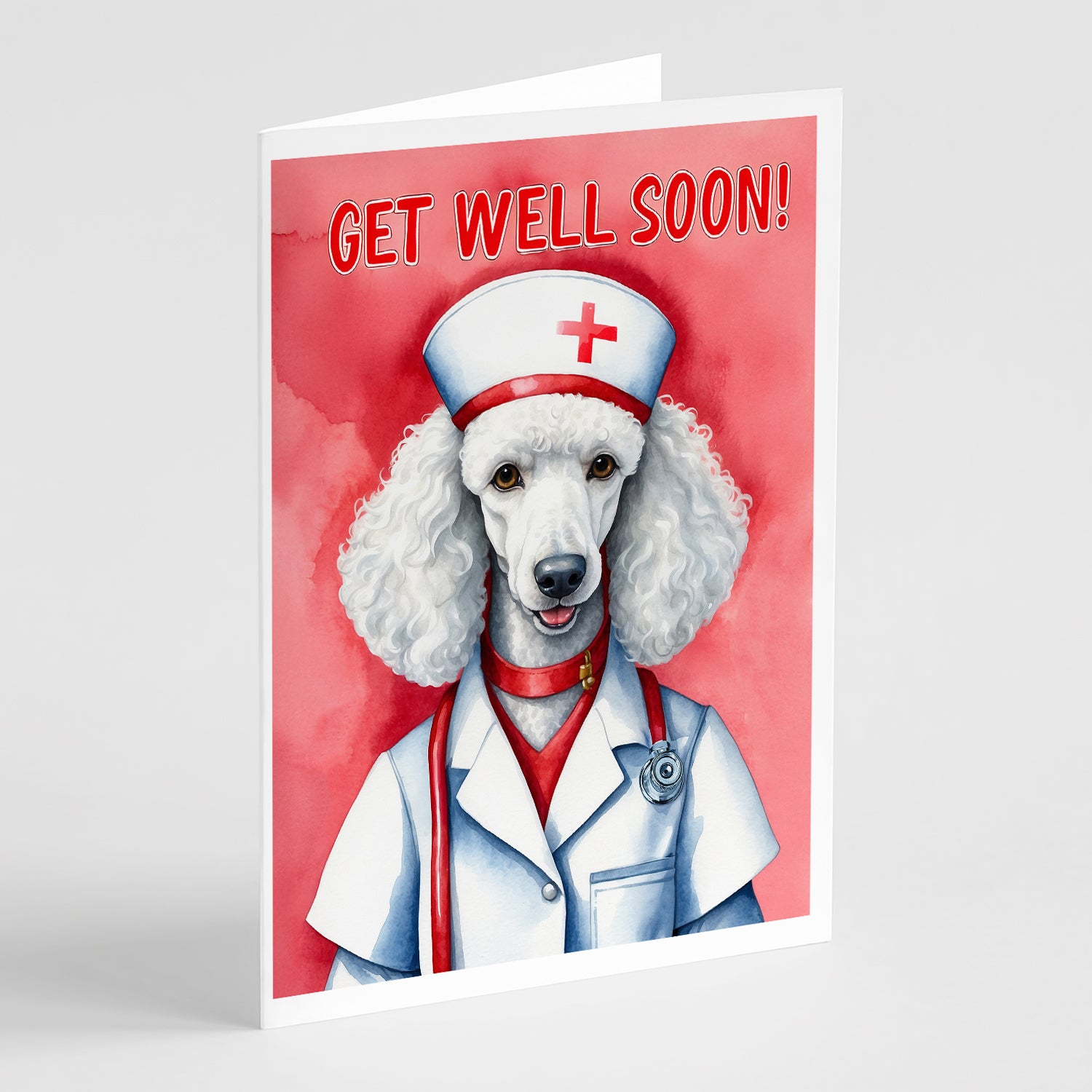 Buy this Poodle Get Well Soon Greeting Cards Pack of 8