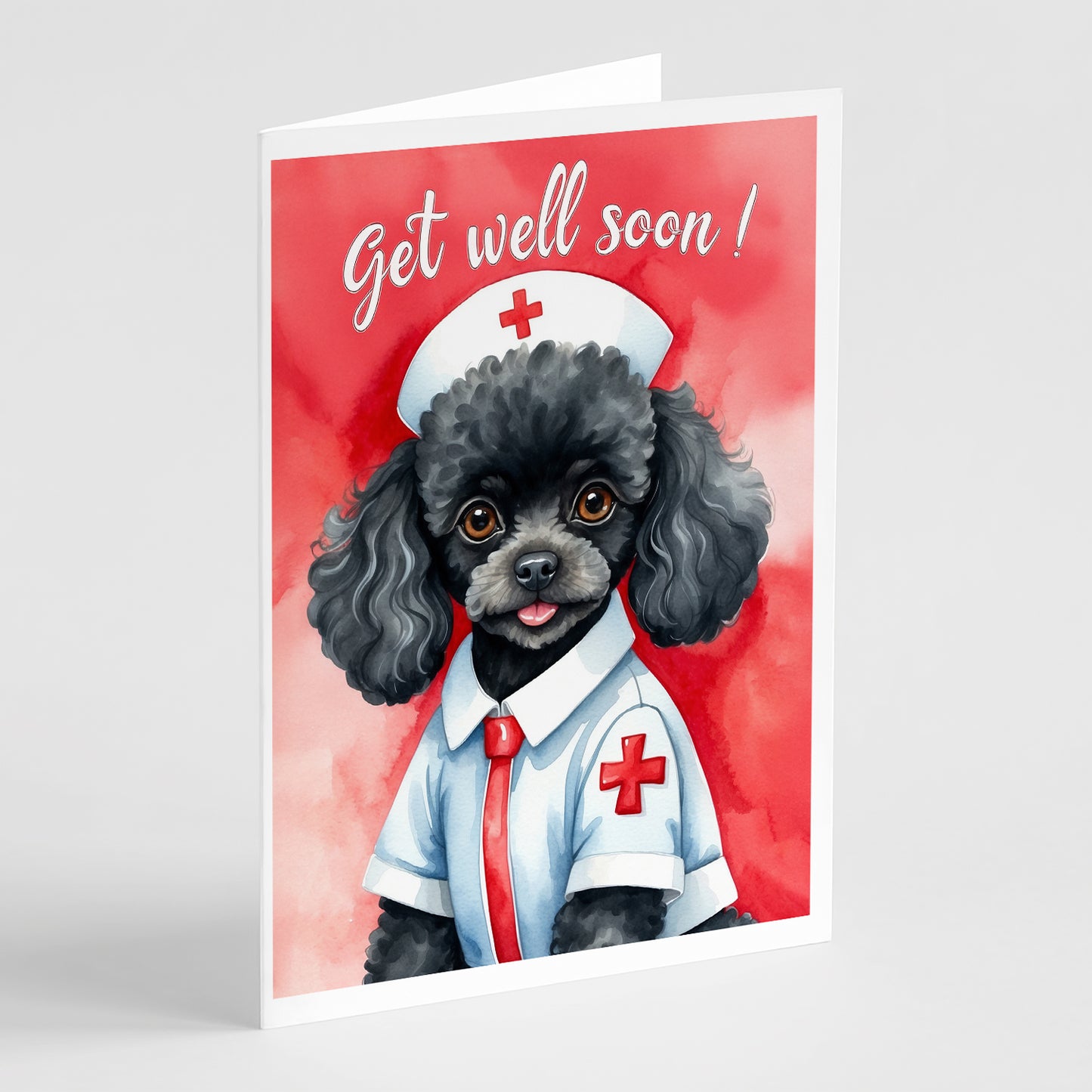 Buy this Poodle Get Well Soon Greeting Cards Pack of 8