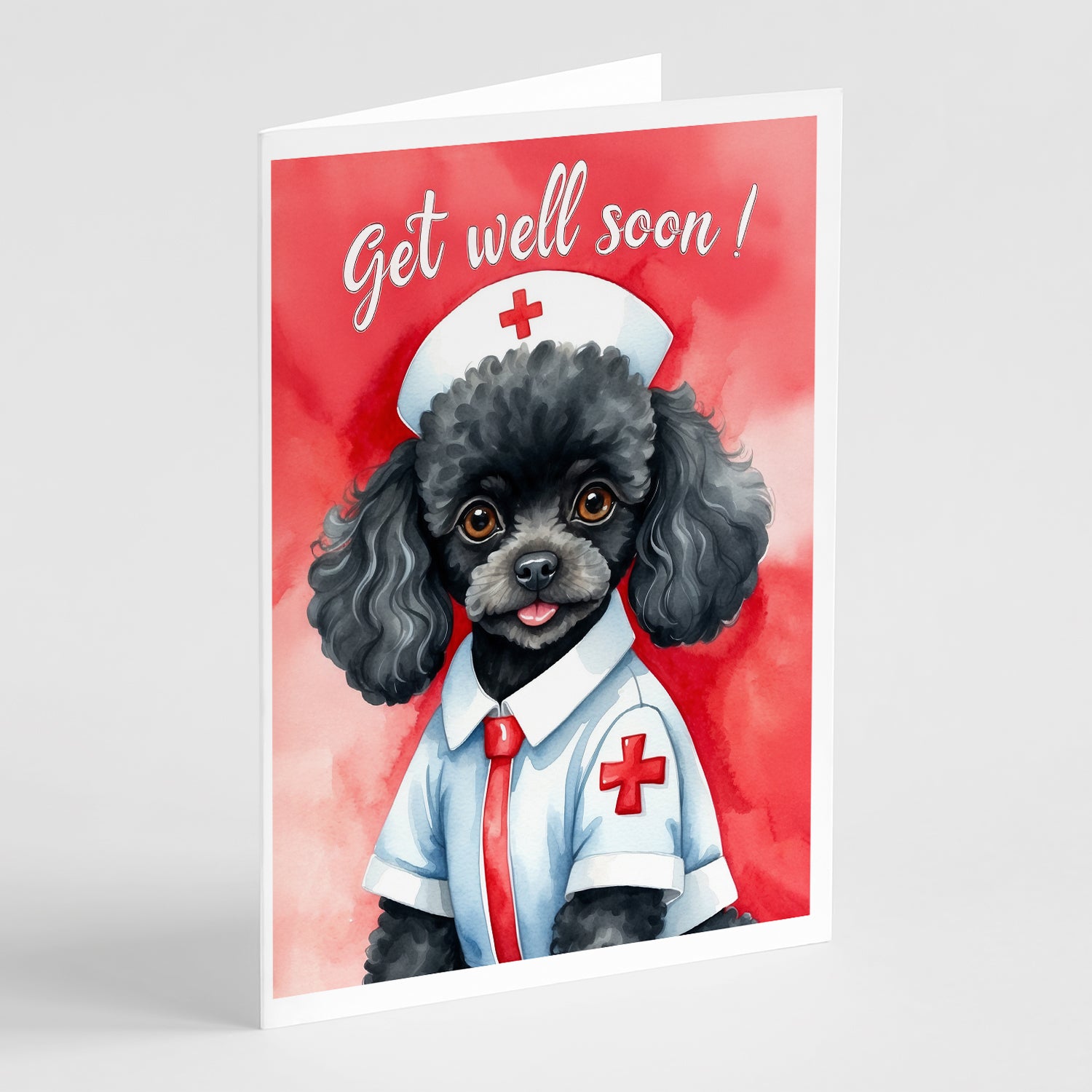 Buy this Poodle Get Well Soon Greeting Cards Pack of 8
