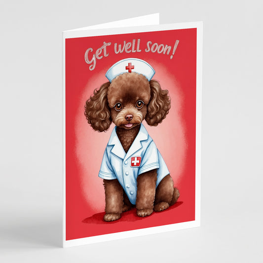 Buy this Poodle Get Well Soon Greeting Cards Pack of 8