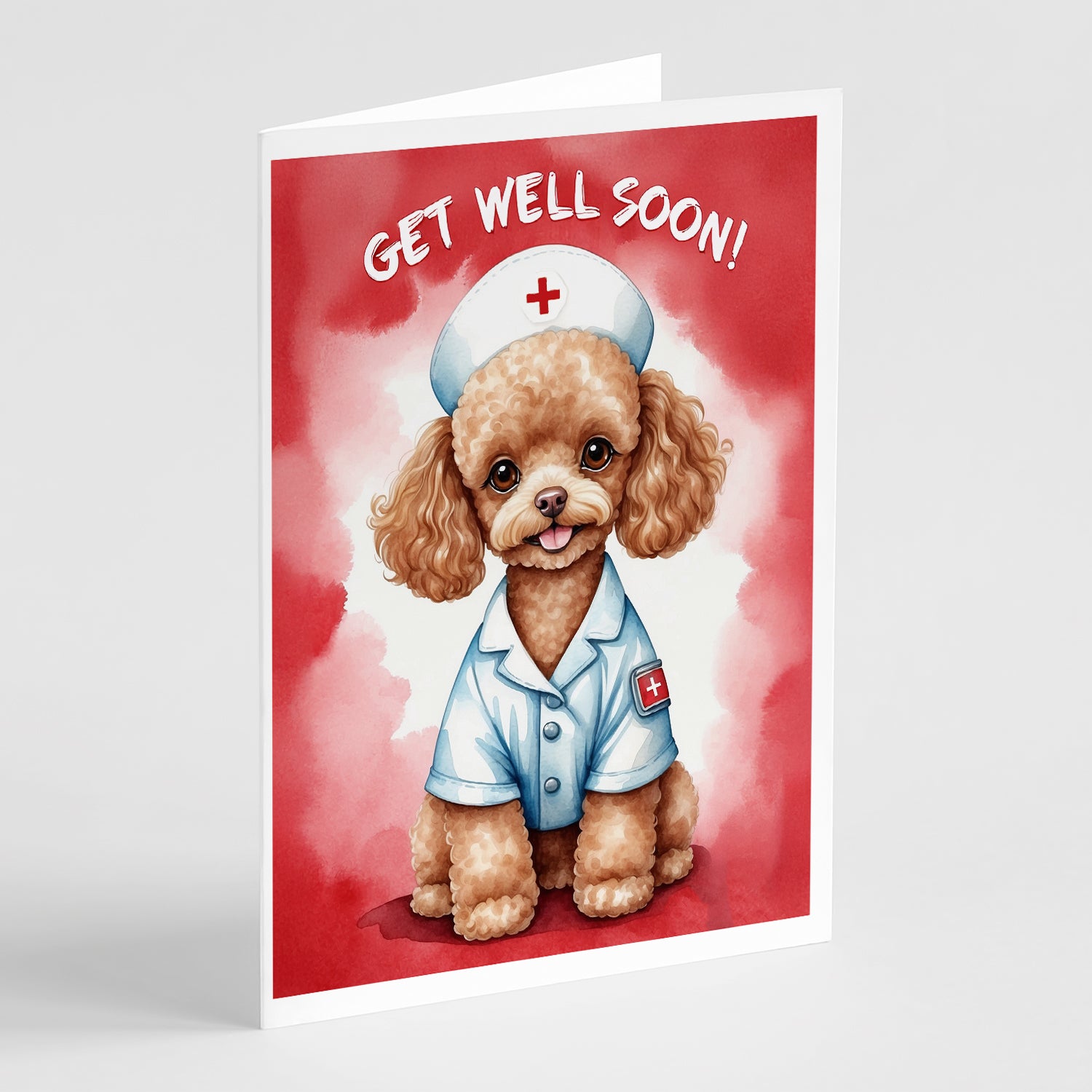 Buy this Poodle Get Well Soon Greeting Cards Pack of 8