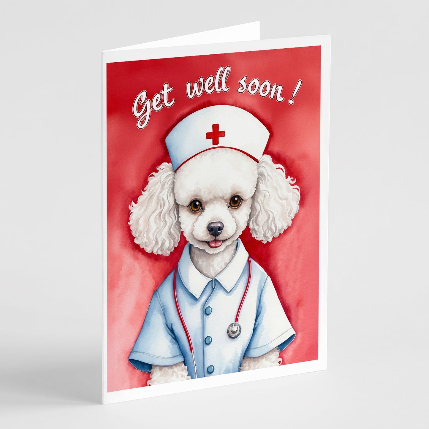 Buy this Poodle Get Well Soon Greeting Cards Pack of 8
