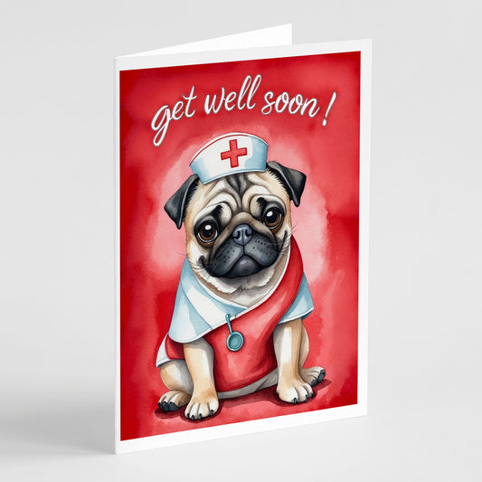 Buy this Pug Get Well Soon Greeting Cards Pack of 8