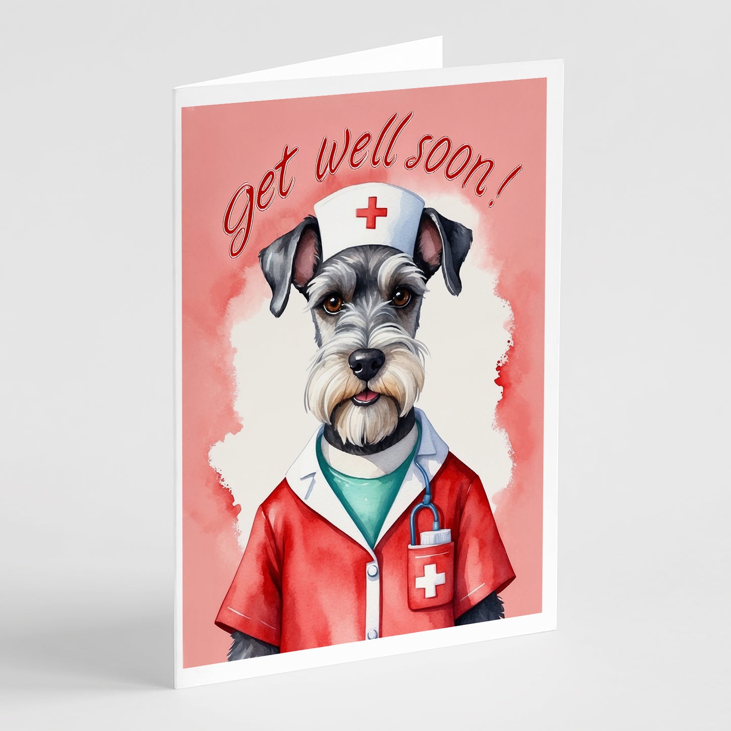 Buy this Schnauzer Get Well Soon Greeting Cards Pack of 8