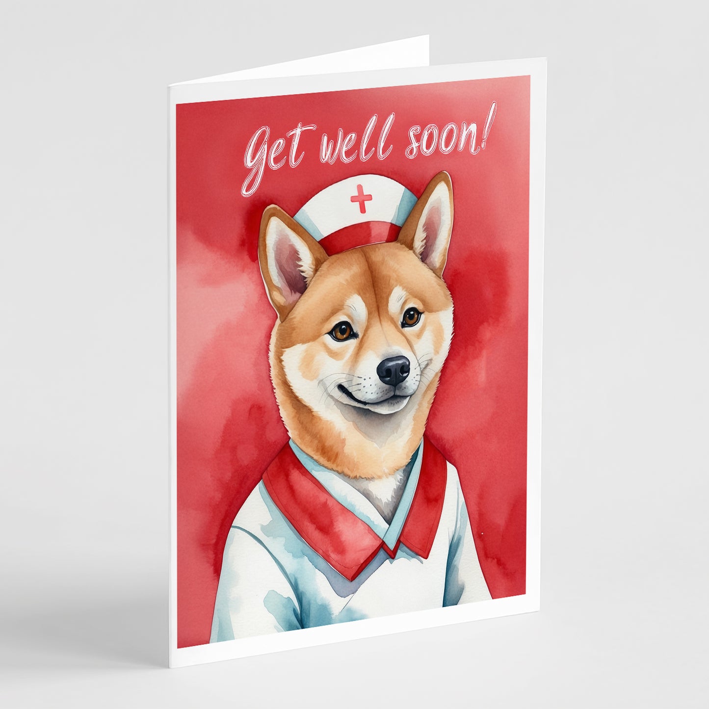Buy this Shiba Inu Get Well Soon Greeting Cards Pack of 8