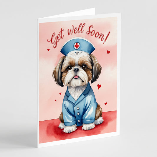 Buy this Shih Tzu Get Well Soon Greeting Cards Pack of 8