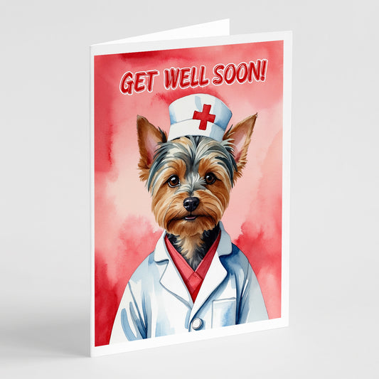 Buy this Silky Terrier Get Well Soon Greeting Cards Pack of 8
