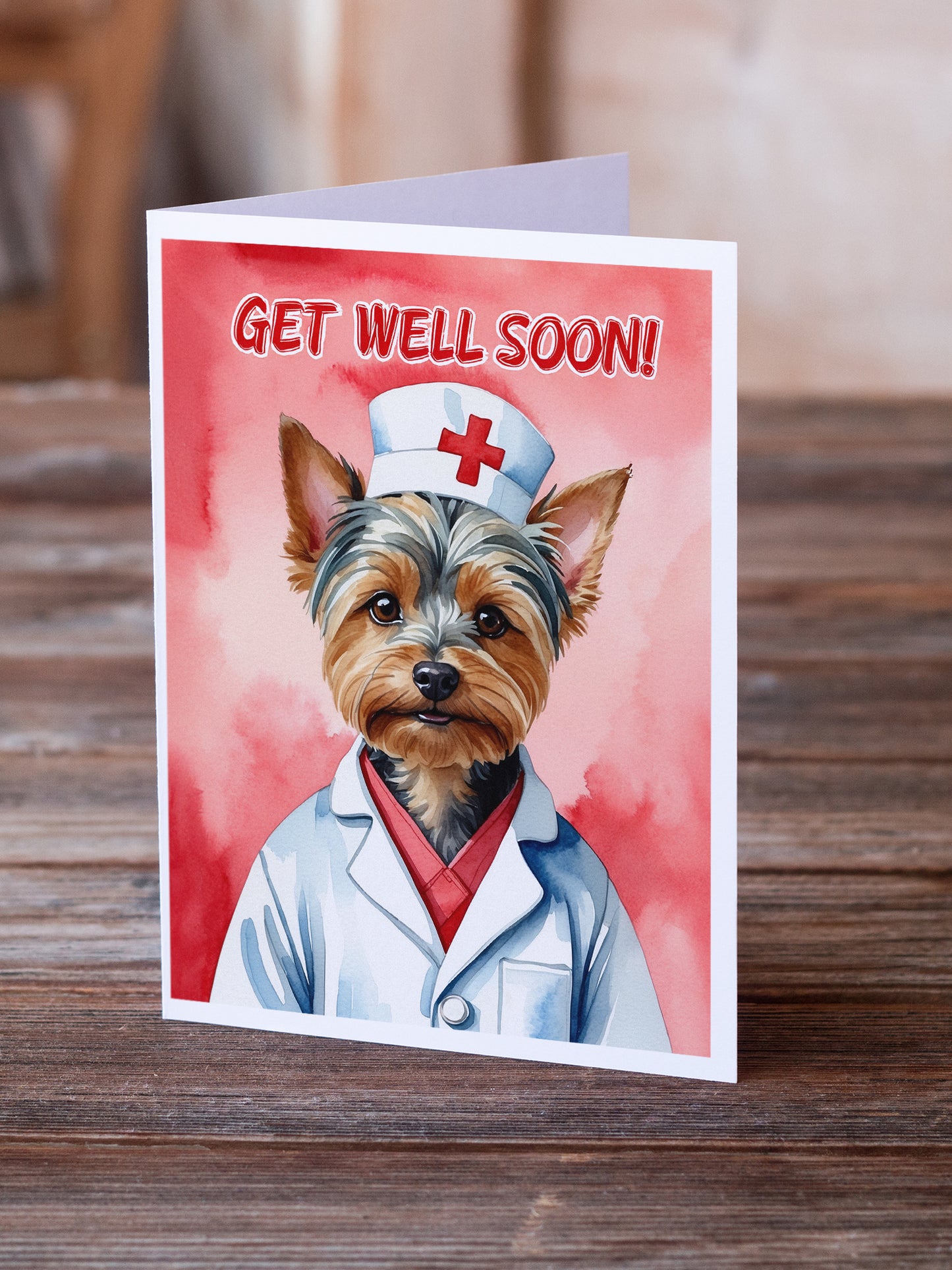Silky Terrier Get Well Soon Greeting Cards Pack of 8