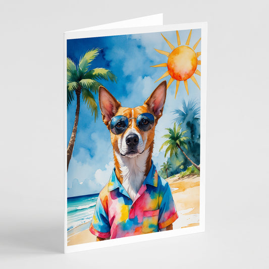 Buy this Basenji Summer Beach Time Greeting Cards Pack of 8