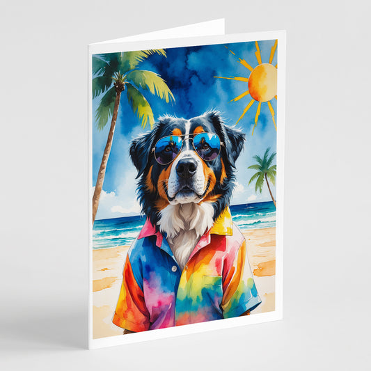 Buy this Bernese Mountain Dog Summer Beach Time Greeting Cards Pack of 8