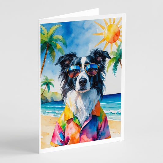 Buy this Border Collie Summer Beach Time Greeting Cards Pack of 8