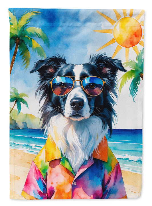 Buy this Border Collie Summer Beach Time Garden Flag