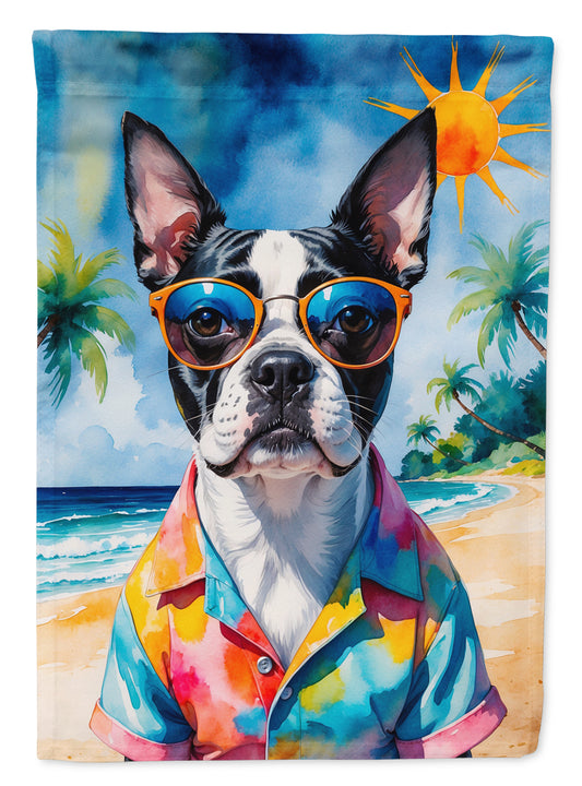 Buy this Boston Terrier Summer Beach Time House Flag