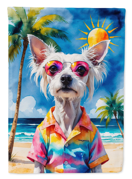 Buy this Chinese Crested Summer Beach Time House Flag