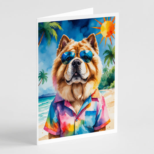 Buy this Chow Chow Summer Beach Time Greeting Cards Pack of 8