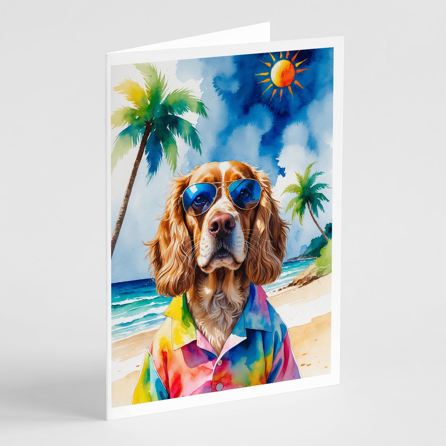 Buy this Cocker Spaniel Summer Beach Time Greeting Cards Pack of 8