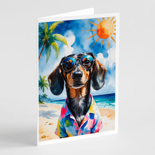 Buy this Dachshund Summer Beach Time Greeting Cards Pack of 8