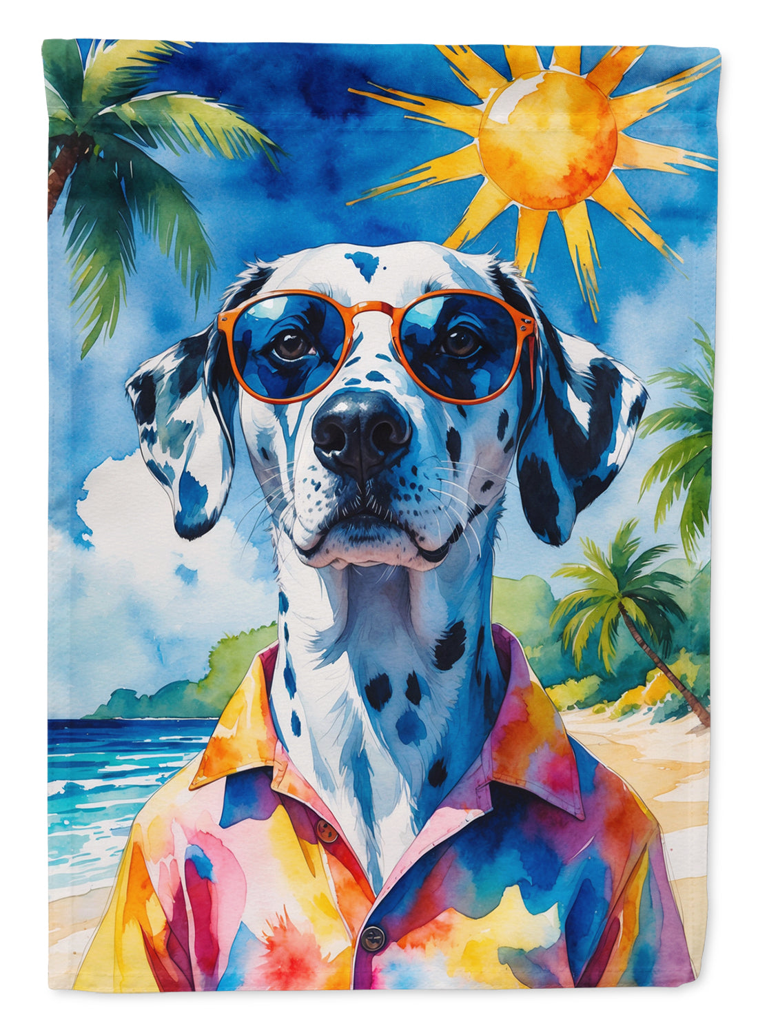 Buy this Dalmatian Summer Beach Time House Flag