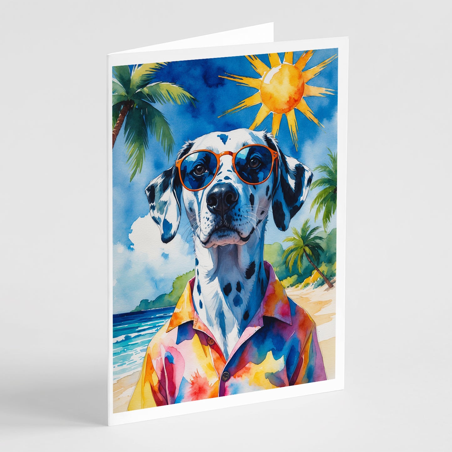 Buy this Dalmatian Summer Beach Time Greeting Cards Pack of 8