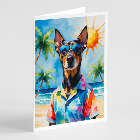 Buy this Doberman Pinscher Summer Beach Time Greeting Cards Pack of 8