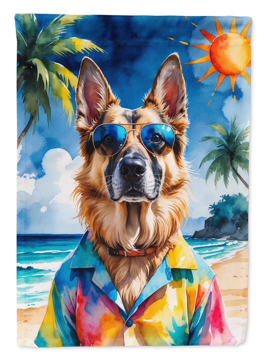 Buy this German Shepherd Summer Beach Time House Flag