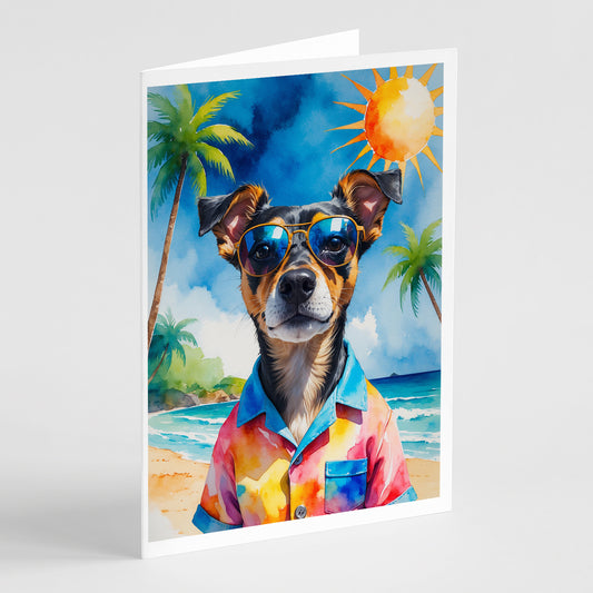 Buy this Miniature Pinscher Summer Beach Time Greeting Cards Pack of 8