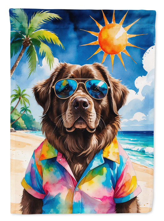 Buy this Chocolate Newfoundland Summer Beach Time Garden Flag